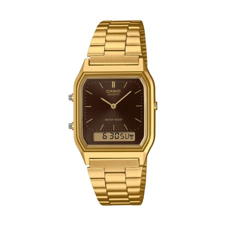 CASIO VINTAGE Mod. EDGY COLLECTION SUNRAY DIAL, GOLD- BLACK AQ-230GA-5AMQYES